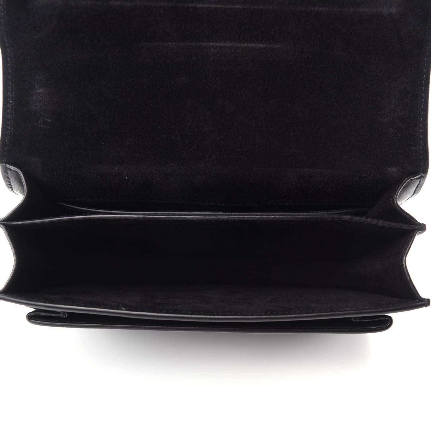 Saint Laurent Calfskin Medium Monogram Sunset Shoulder Bag With Braided Strap Black 5 of 14