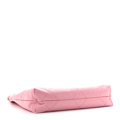 Chanel Shiny Calfskin Quilted Small Chanel 22 Dark Pink 5 of 13