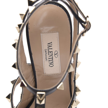 Valentino Garavani Suede Rockstud Ankle Strap Pumps 36 Black 6 of 9