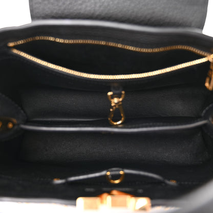Louis Vuitton Taurillon Fleur De Lys Capucines PM Black 5 of 11