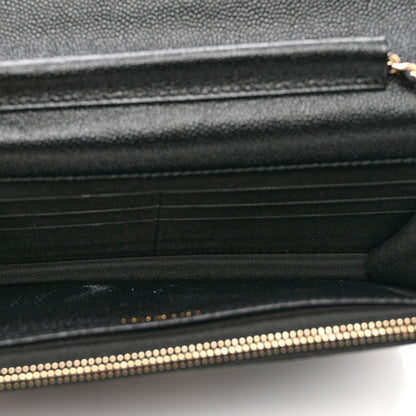 Chanel Caviar Quilted Golden Class Wallet On Chain WOC Black 5 of 9