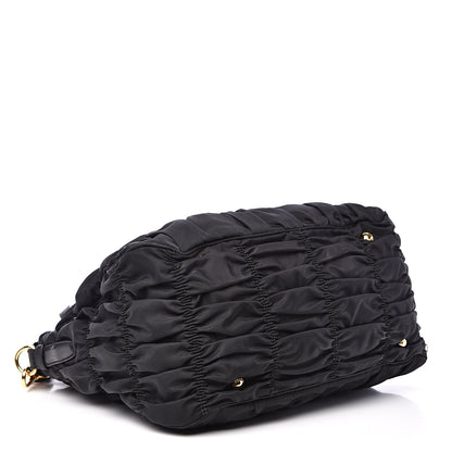 Prada Tessuto Nylon Gaufre Tote Black 3 of 13