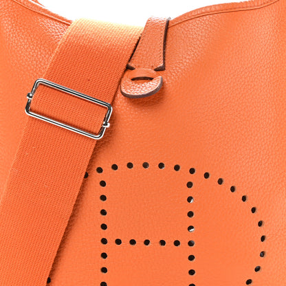 Hermes Taurillon Clemence Evelyne III PM Orange 8 of 10