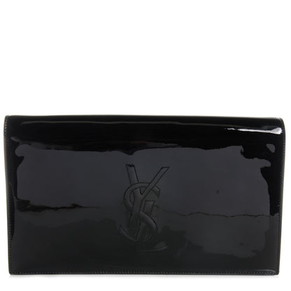 Saint Laurent Patent Monogram Large Belle De Jour Clutch Black 1 of 8