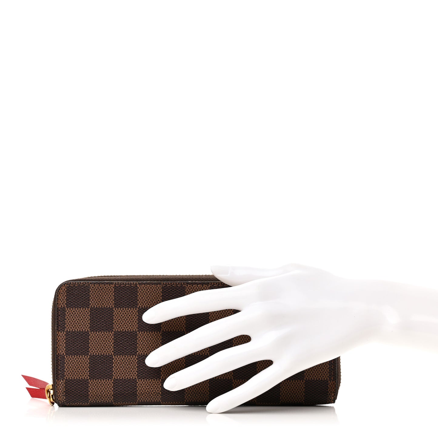 Damier Ebene Clemence Wallet Cherry