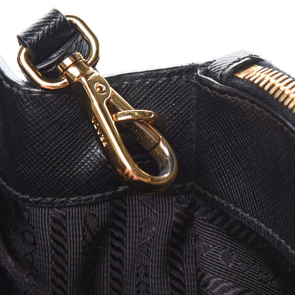 Prada Saffiano Small Galleria Double Zip Tote Black 10 of 20