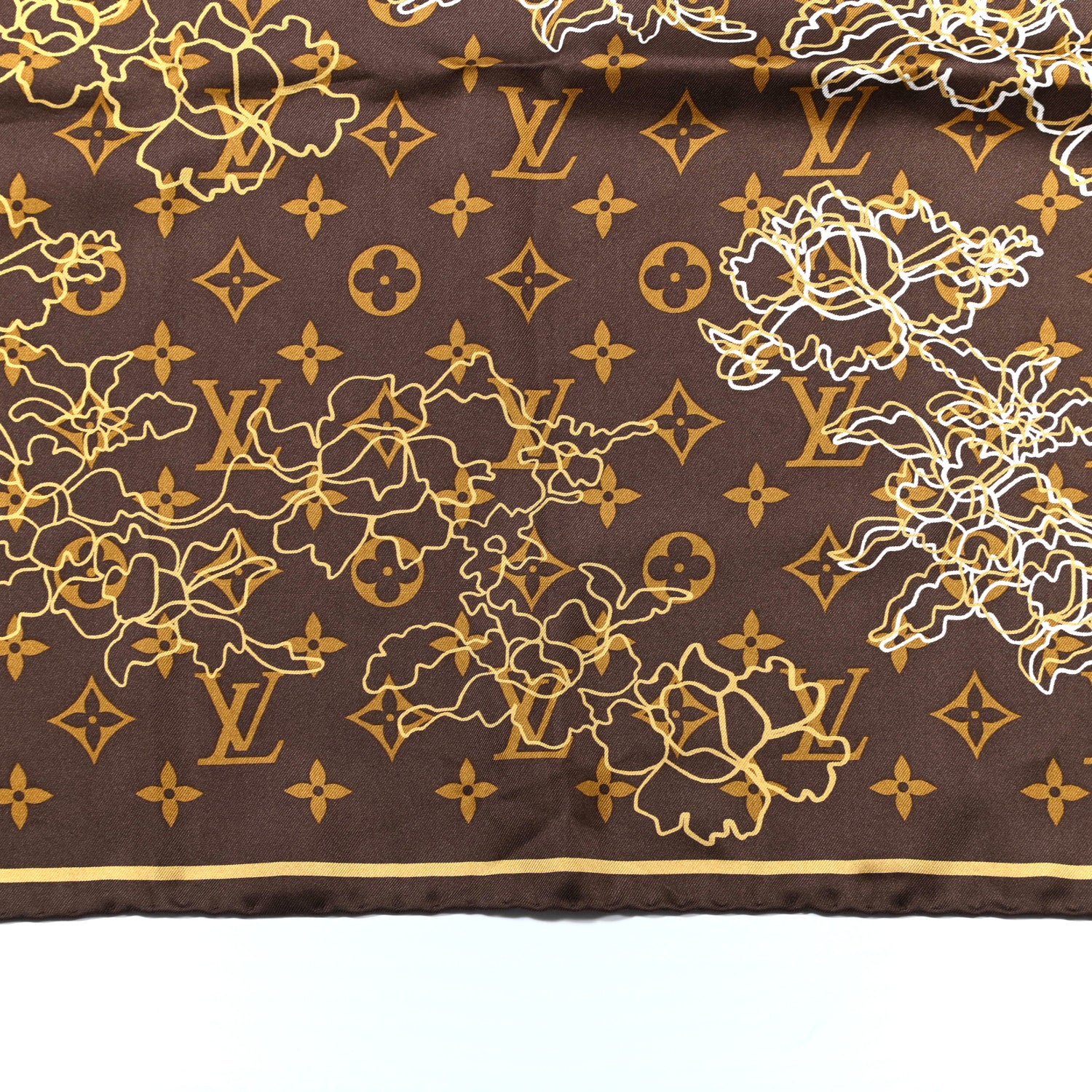 Louis Vuitton Silk Monogram Dentelle Scarf 4 of 4