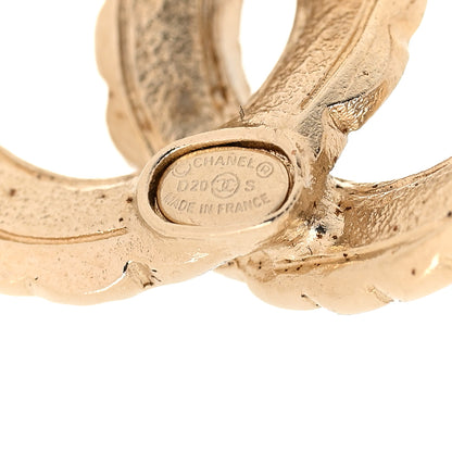 Chanel Pearl CC Earrings Gold 4 of 5