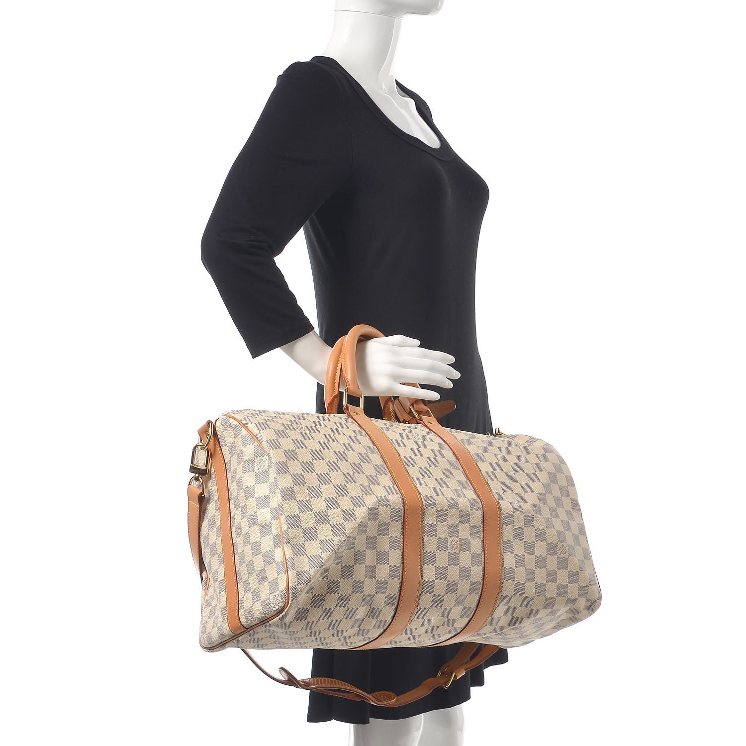Louis Vuitton Damier Azur Keepall Bandouliere 45 2 of 15