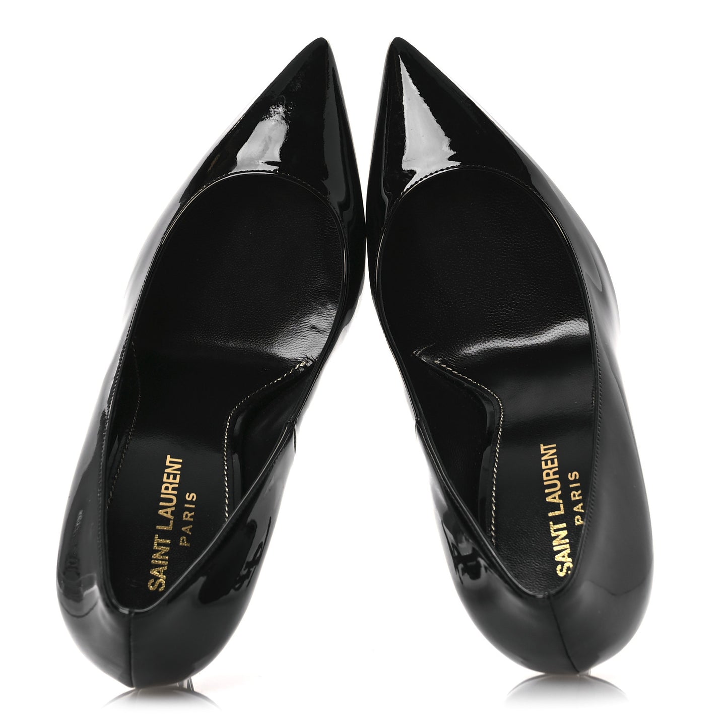 Patent Calfskin Opyum 110 Pumps 38 Black