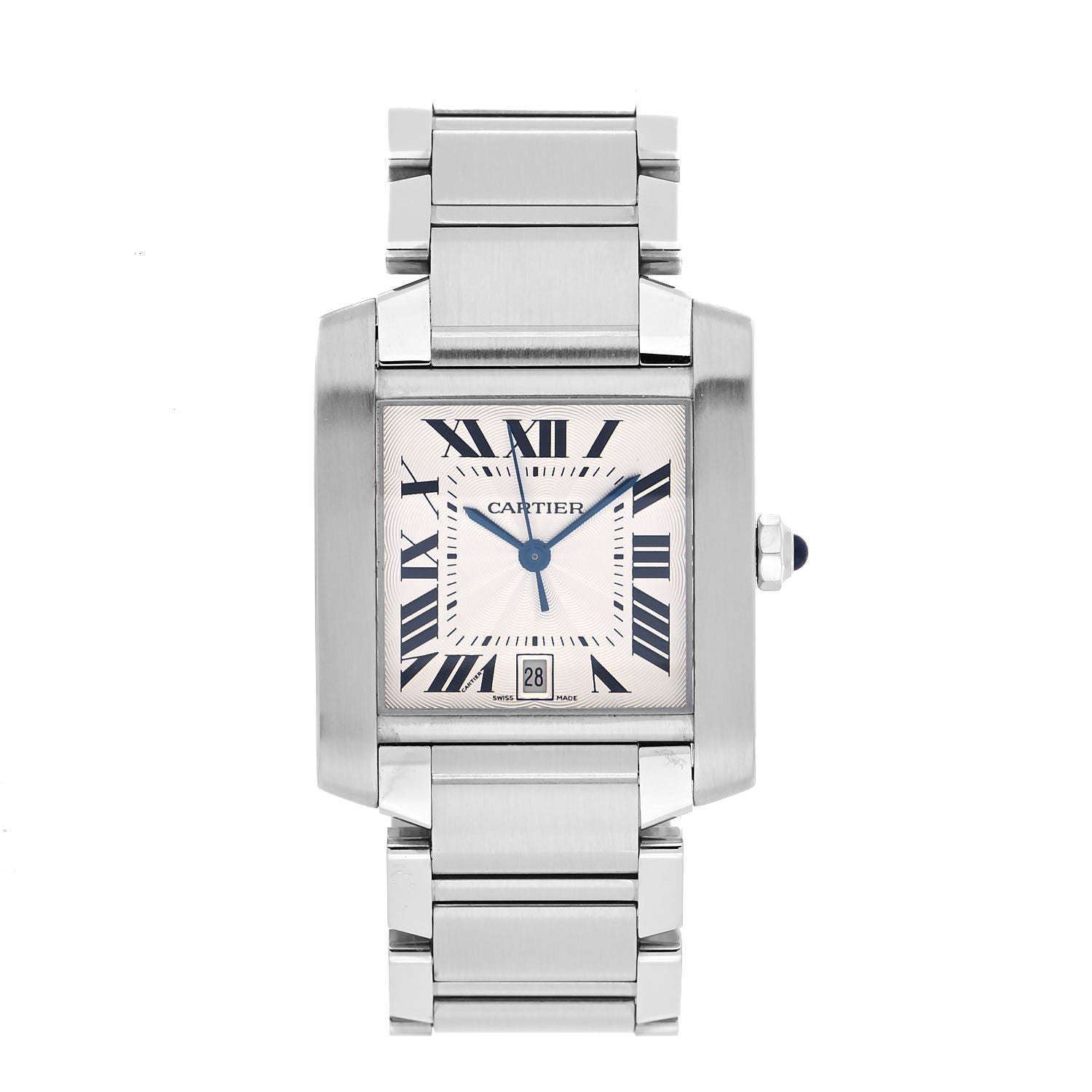 Cartier Stainless Steel 28mm Tank Francaise Automatic Watch 1 of 5