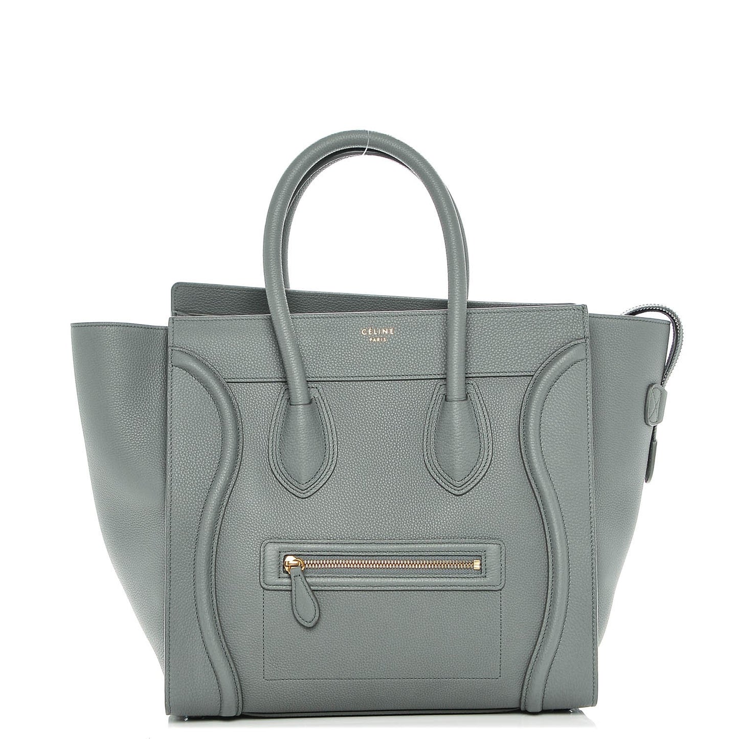 Baby Grained Calfskin Mini Luggage Kohl