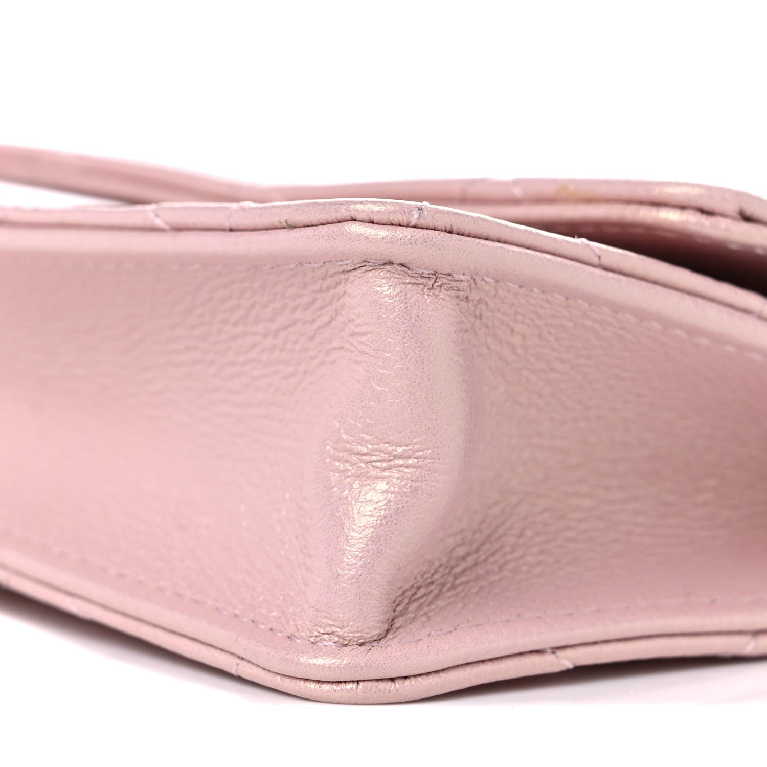 Chanel Iridescent Caviar Quilted Pearl On Top Coin Purse With Chain Light Pink 10 of 11