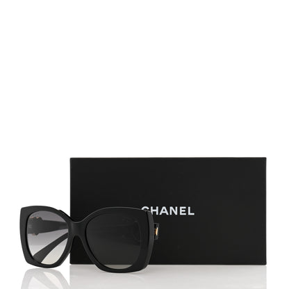 Chanel Acetate Square CC Heart Sunglasses 5519 Black 9 of 9