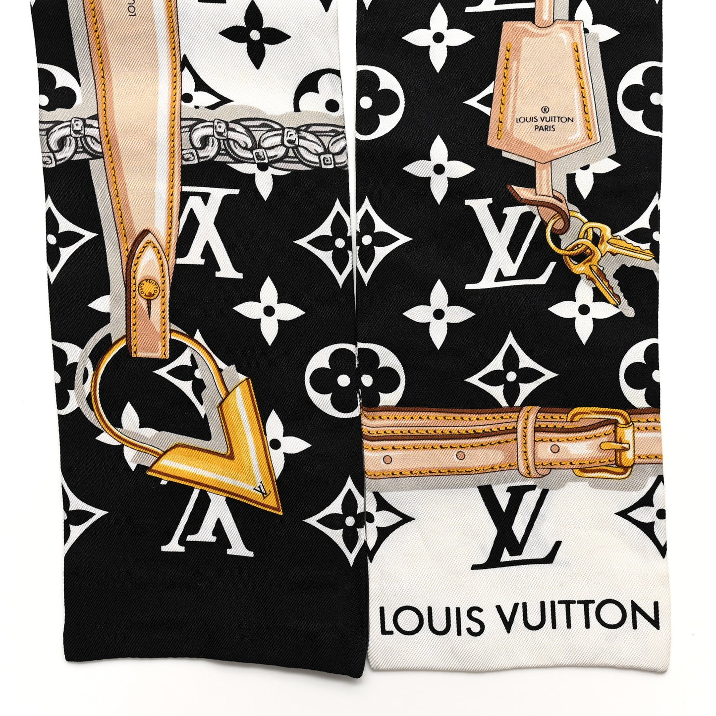 Silk Monogram Confidential Bandeau Black