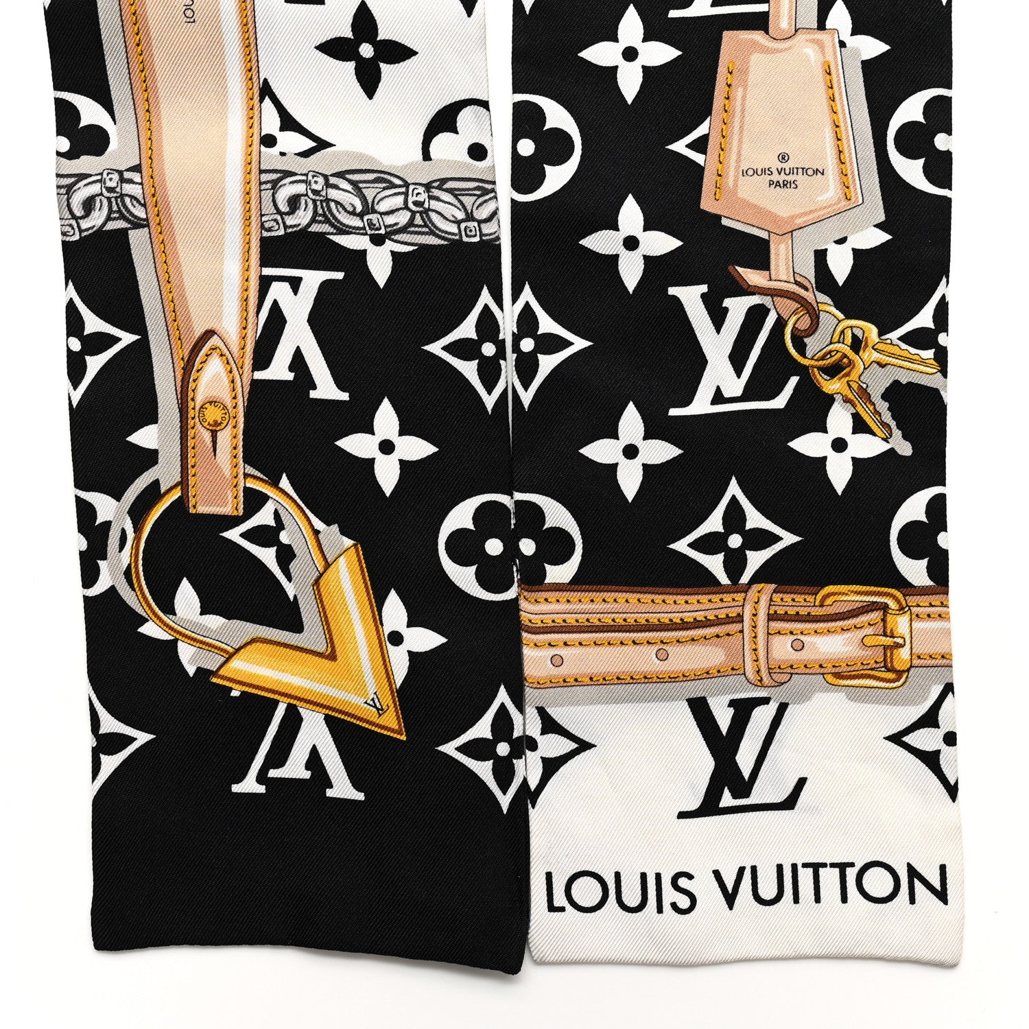 Louis Vuitton Silk Monogram Confidential Bandeau Black 2 of 3