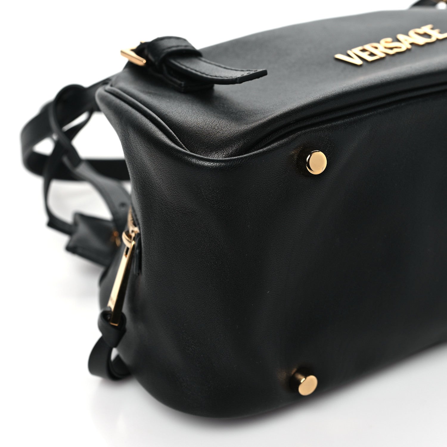 Versace Lambskin Bowling Bag Black 8 of 9