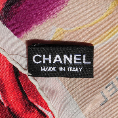 Chanel Silk Watercolor CC Scarf Multicolor 3 of 4