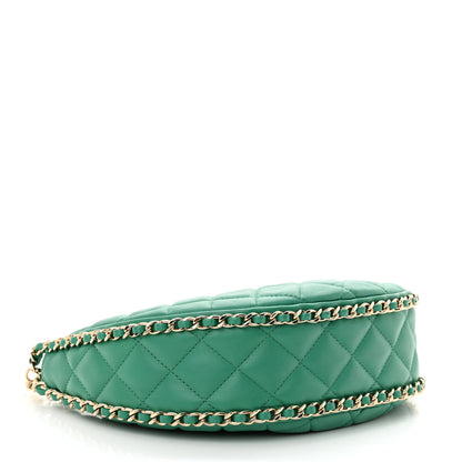Chanel Lambskin Quilted Small Hobo Bag Green 4 of 10
