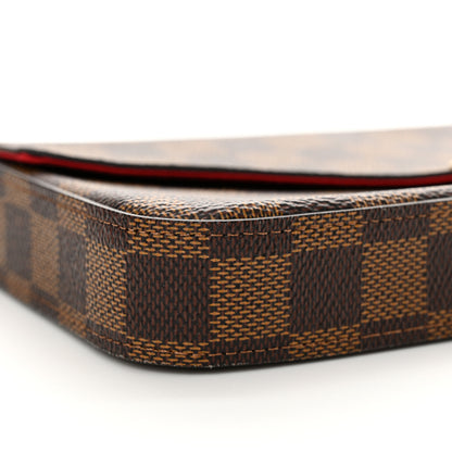 Louis Vuitton Damier Ebene Pochette Felicie Chain Wallet 9 of 13