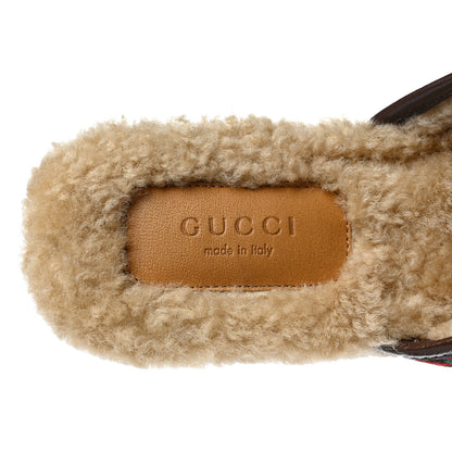 Gucci Tweed Wool Houndstooth Womens Fria Slippers 36 Red Green New Acero Butterscotch 8 of 10