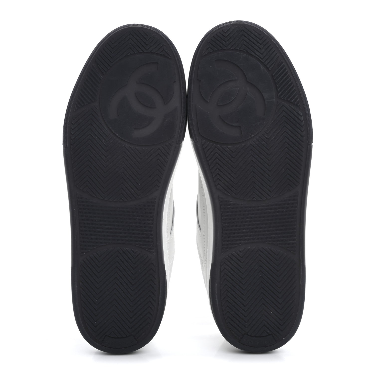 Chanel Calfskin CC Womens Sneakers 39 White Black 6 of 10
