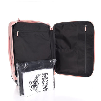 MCM Calfskin Ottomar Monogram Luggage Pink 6 of 7