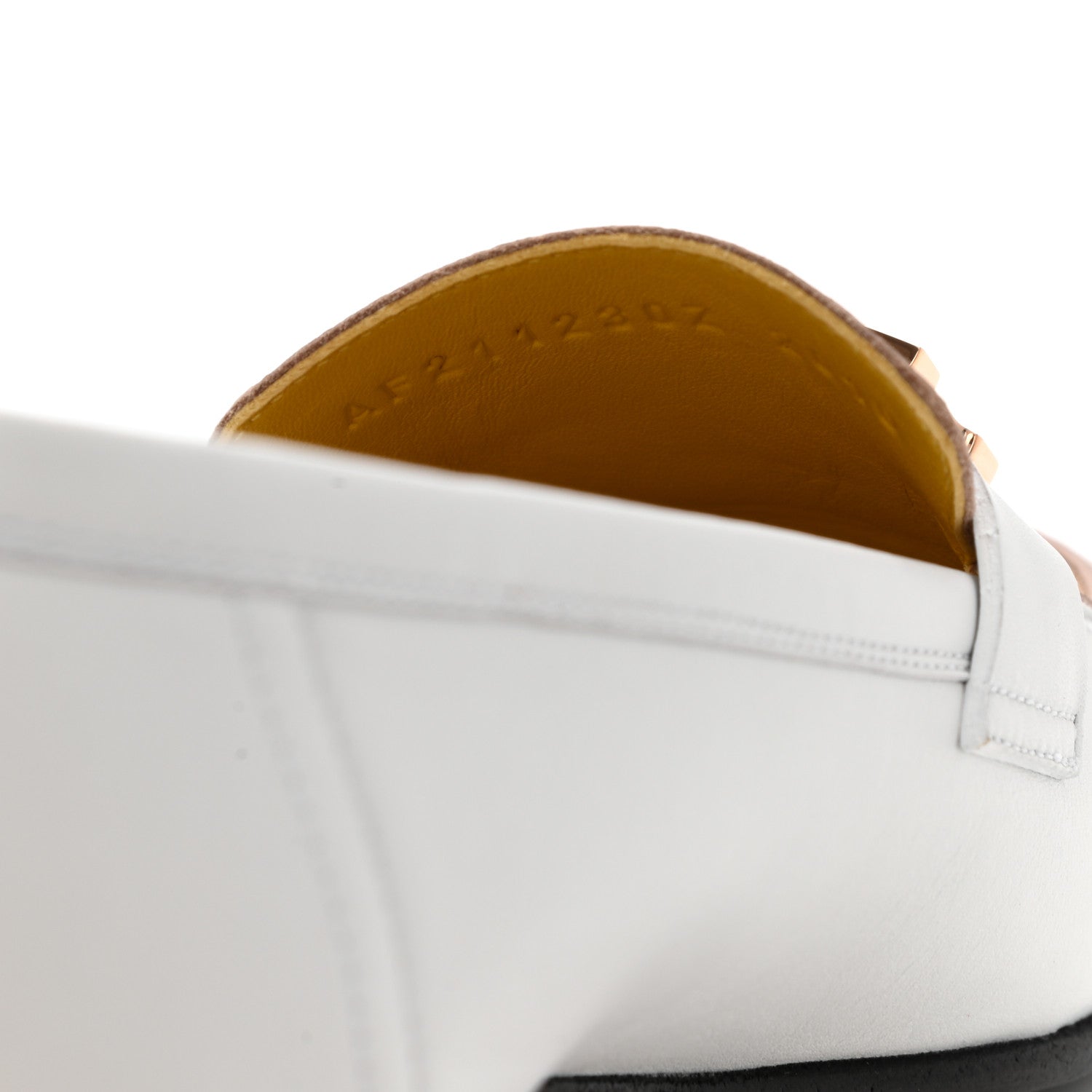 Hermes Calfskin Womens Paris Loafers 36 White Bois De Santal 8 of 8