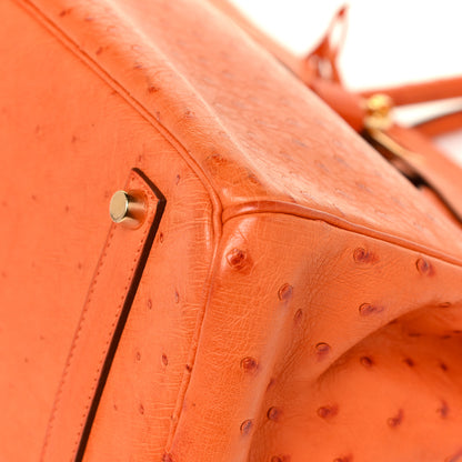 Hermes Ostrich Birkin 35 Orange 20 of 35