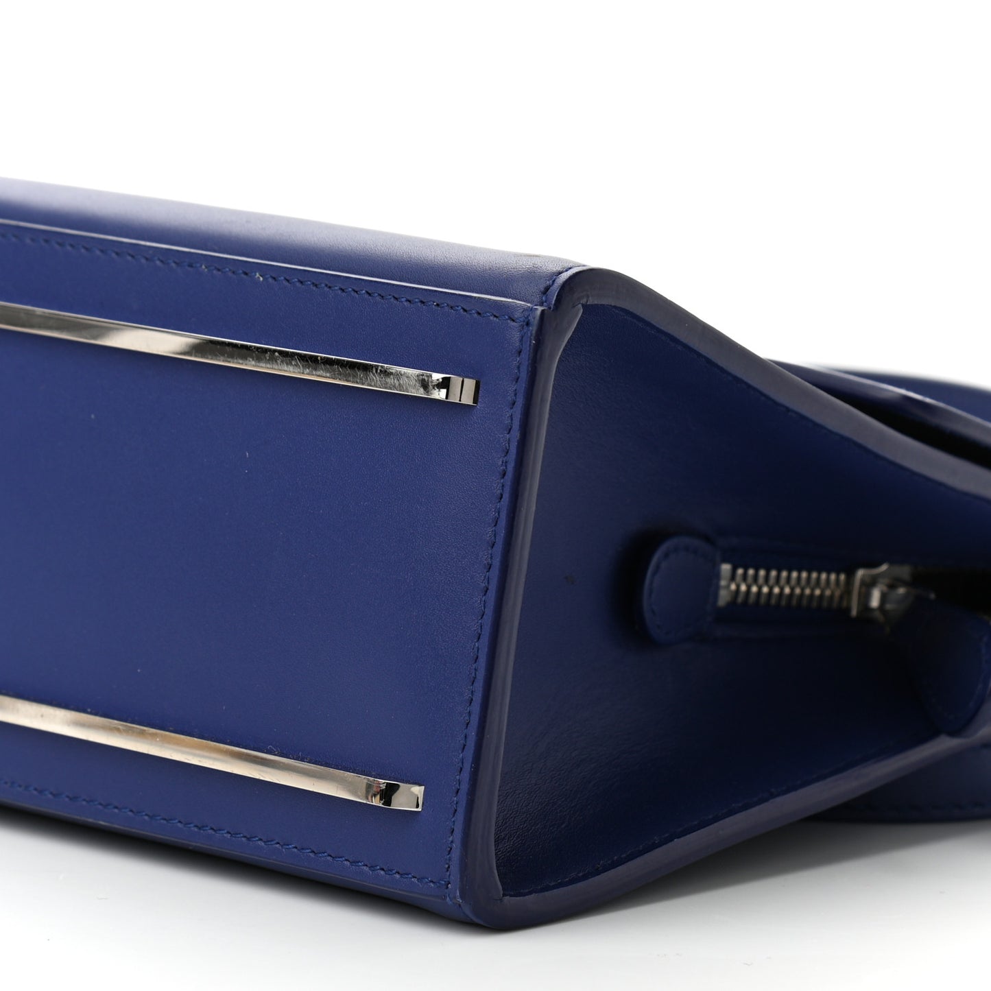 Smooth Calfskin Le Dix S Cartable Shoulder Bag Bleu Mineral