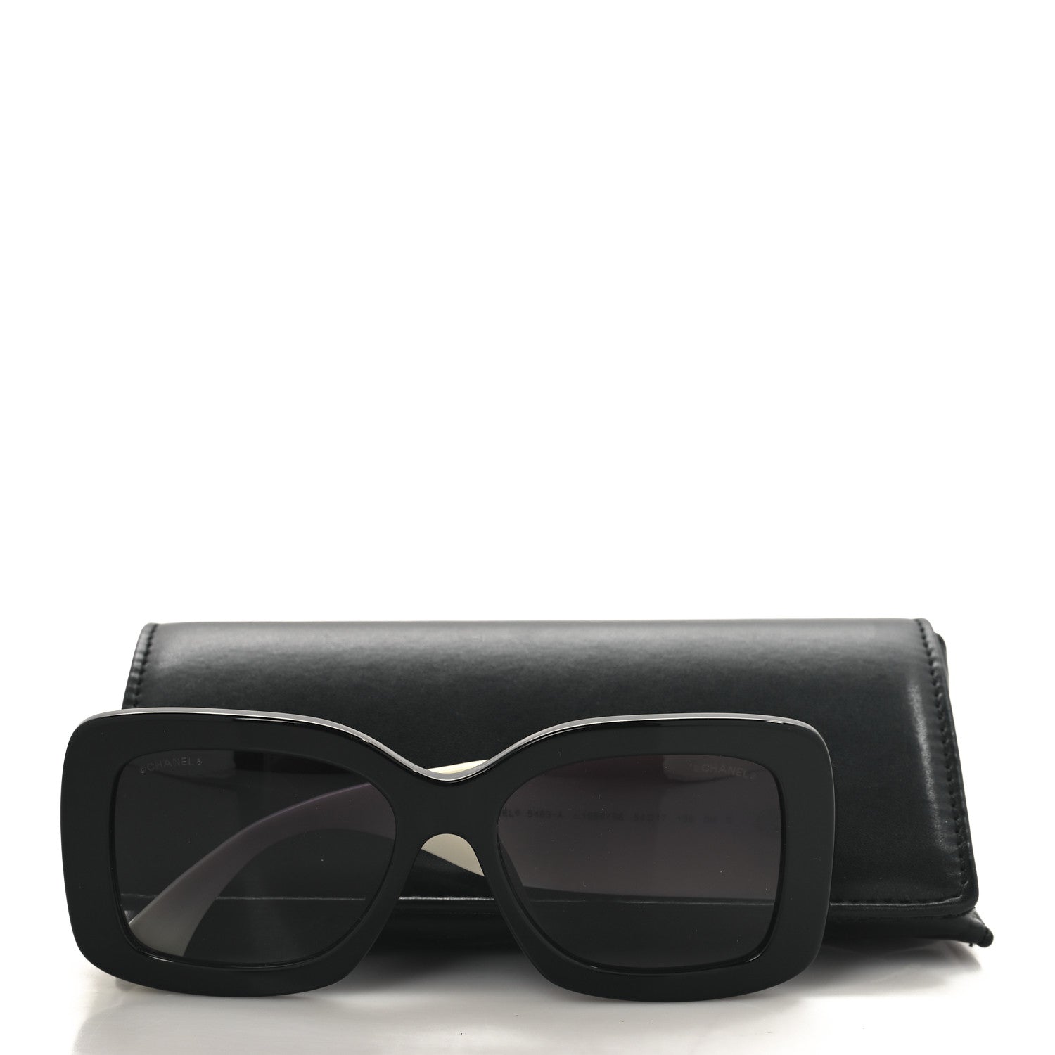 Chanel Acetate Quilted CC Rectangle Sunglasses 5483-A White Black 7 of 7