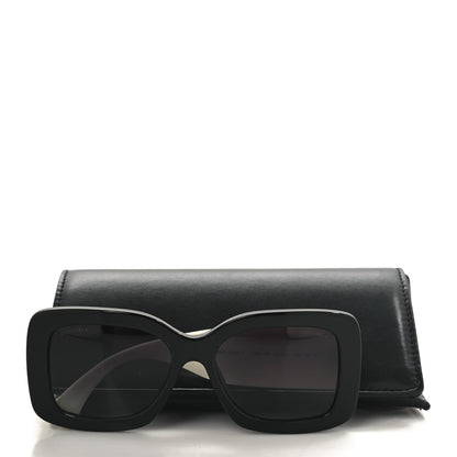 Chanel Acetate Quilted CC Rectangle Sunglasses 5483-A White Black 7 of 7