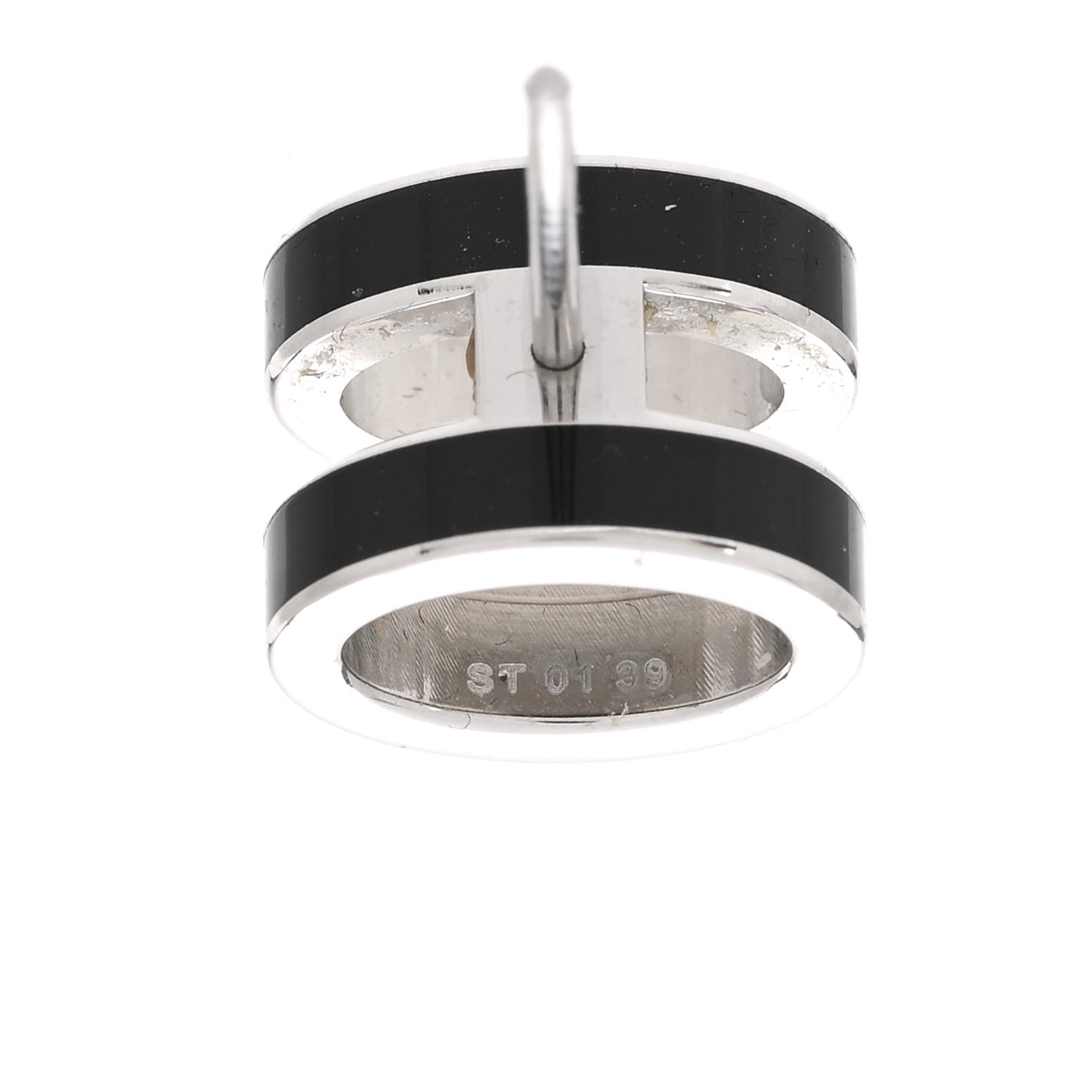 Palladium Lacquered Pop H Earrings Black