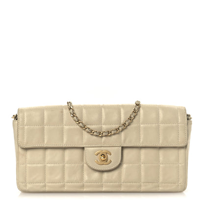 Chanel Lambskin East West Chocolate Bar Flap Ivory 1 of 16