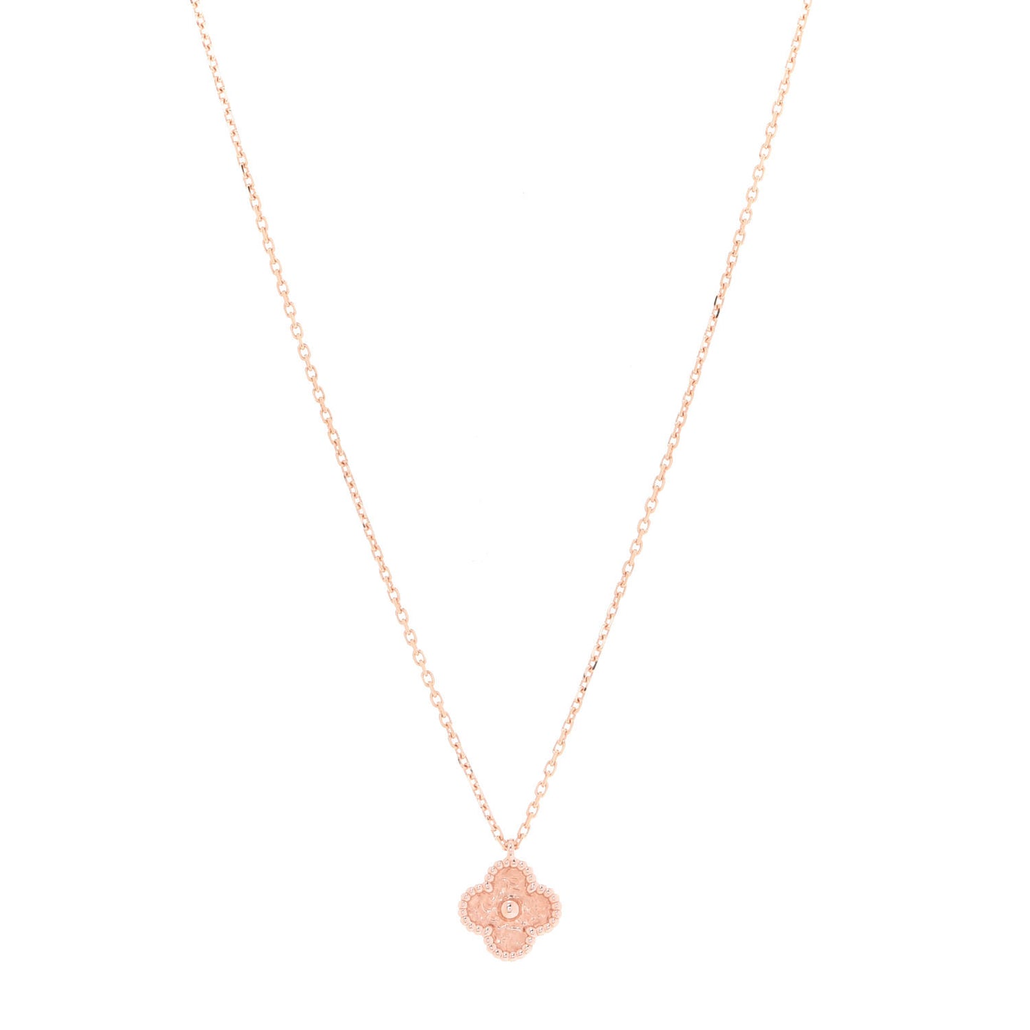 18K Rose Gold Sweet Alhambra Pendant Necklace