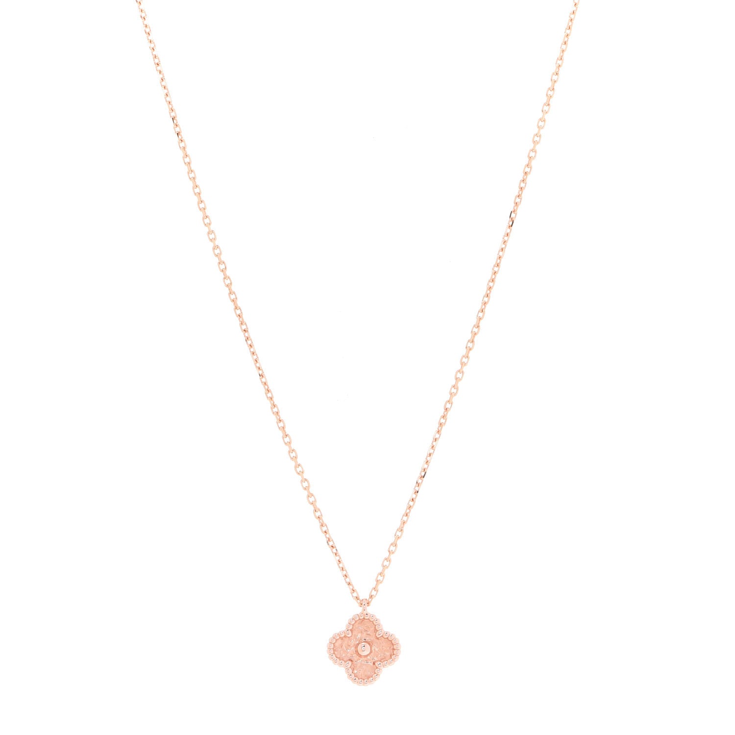 Van Cleef & Arpels 18K Rose Gold Sweet Alhambra Pendant Necklace 1 of 6