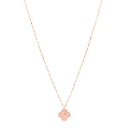 Van Cleef & Arpels 18K Rose Gold Sweet Alhambra Pendant Necklace 1 of 6