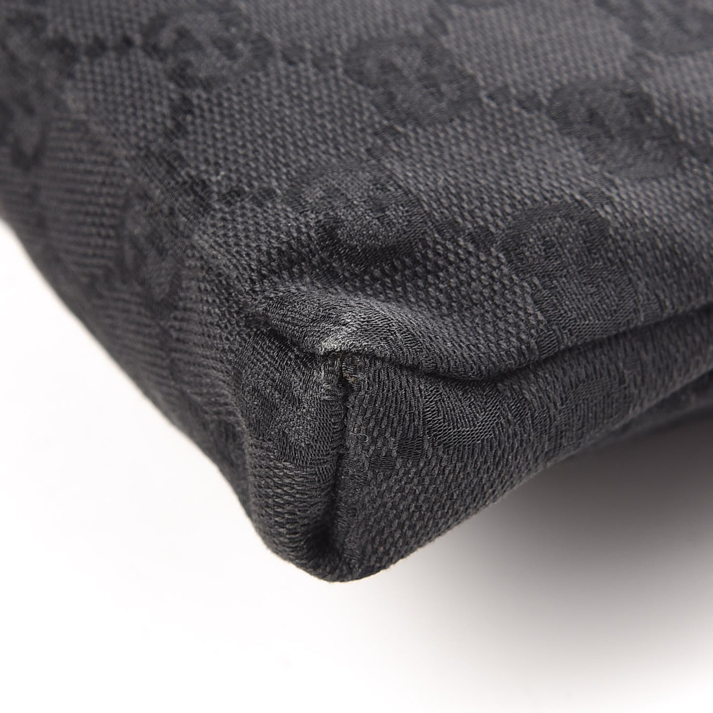 GG Monogram Double Pocket Belt Bag Black