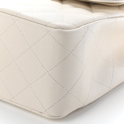 Chanel Caviar Quilted Jumbo Double Flap White 8 of 8