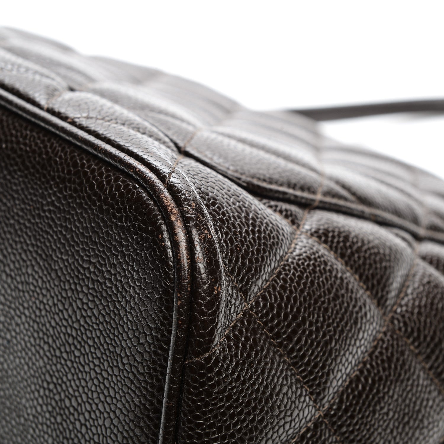 Chanel Caviar Quilted Medallion Tote Dark Brown 10 of 12