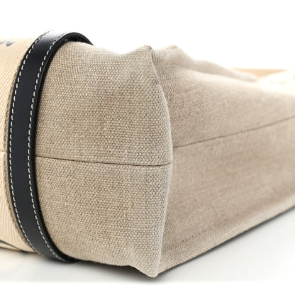 Chloe Linen Calfskin Medium Woody Ribbon Tote White Blue 10 of 13