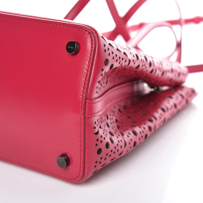 Alaia Calfskin Vienne Wave Mina 25 Bag Framboise 10 of 10