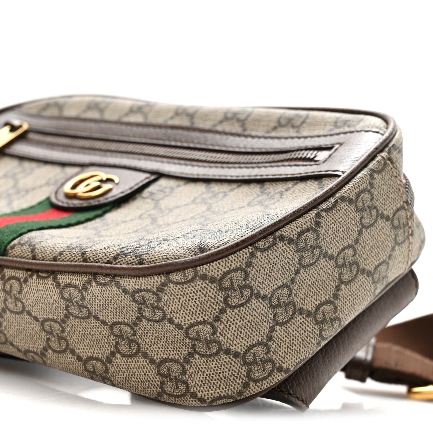 Gucci Soft GG Supreme Monogram Medium Ophidia Belt Bag Dark Brown 9 of 11