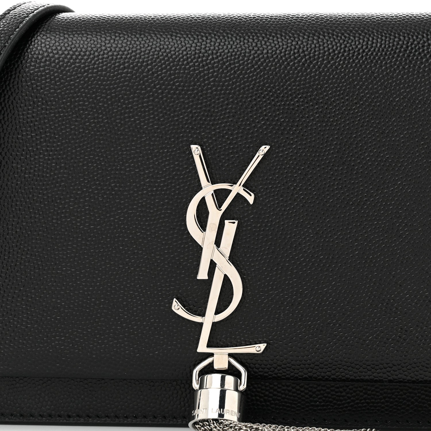 Saint Laurent Grain De Poudre Classic Monogram Kate Tassel Chain Wallet Black 7 of 10