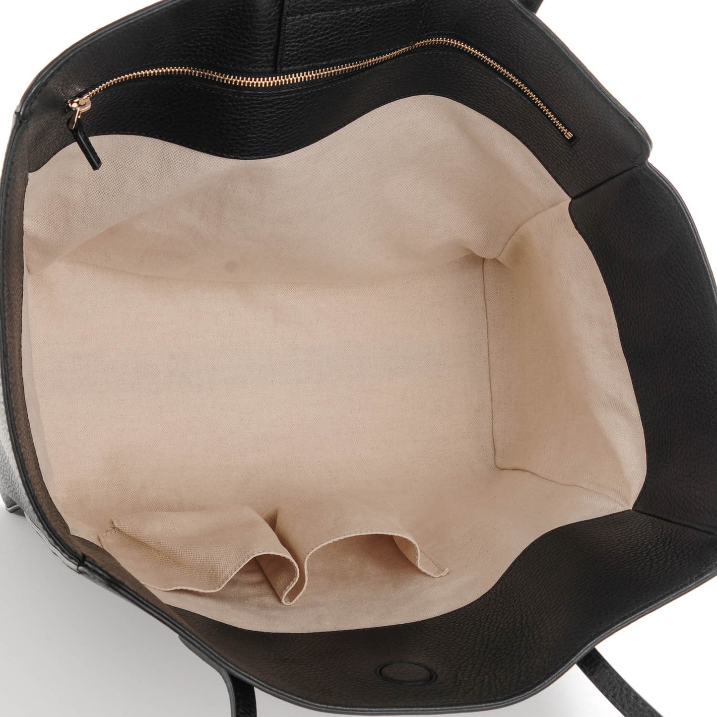 Pebbled Calfskin Medium Swing Tote Black