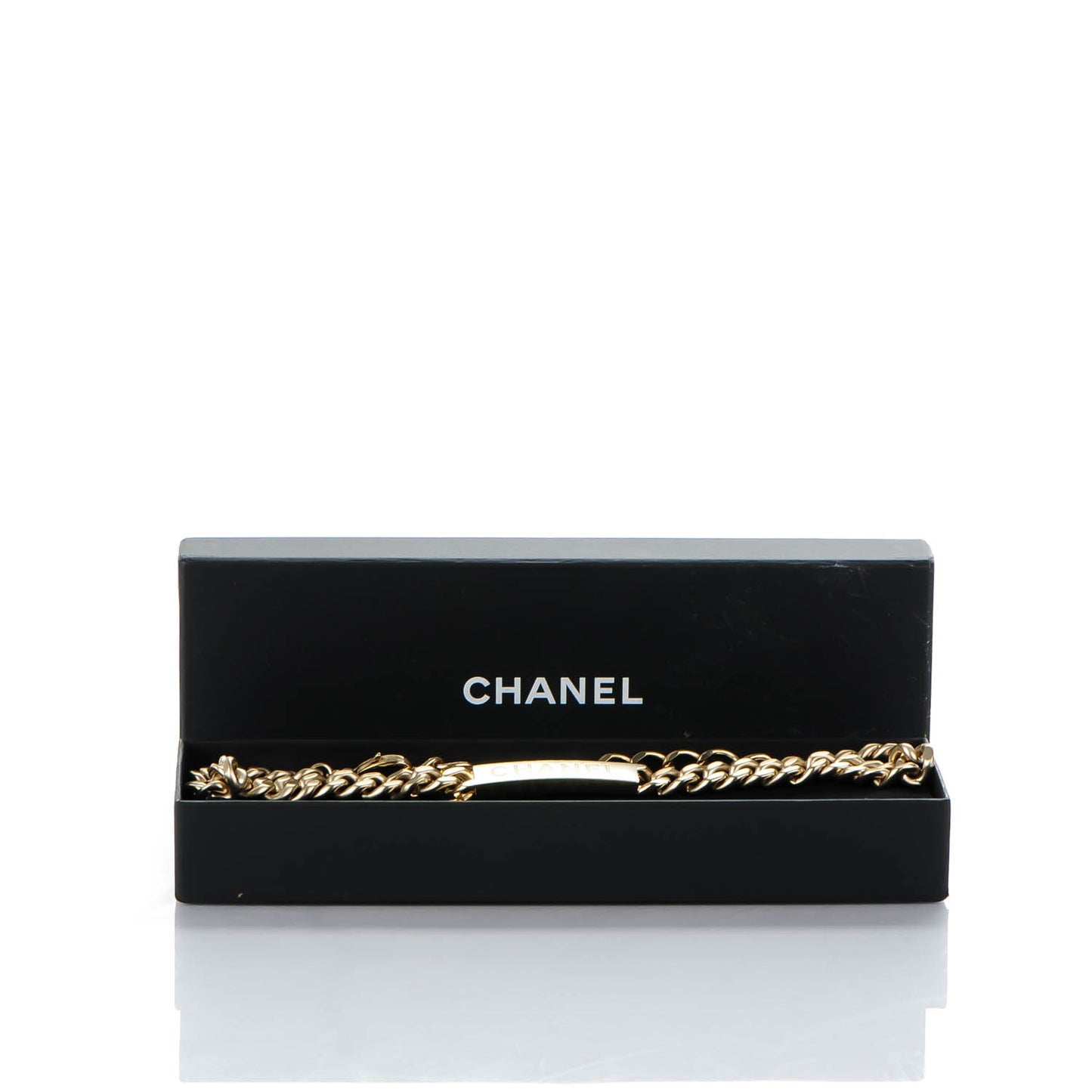 Oversized Chain Logo Necklace Gold