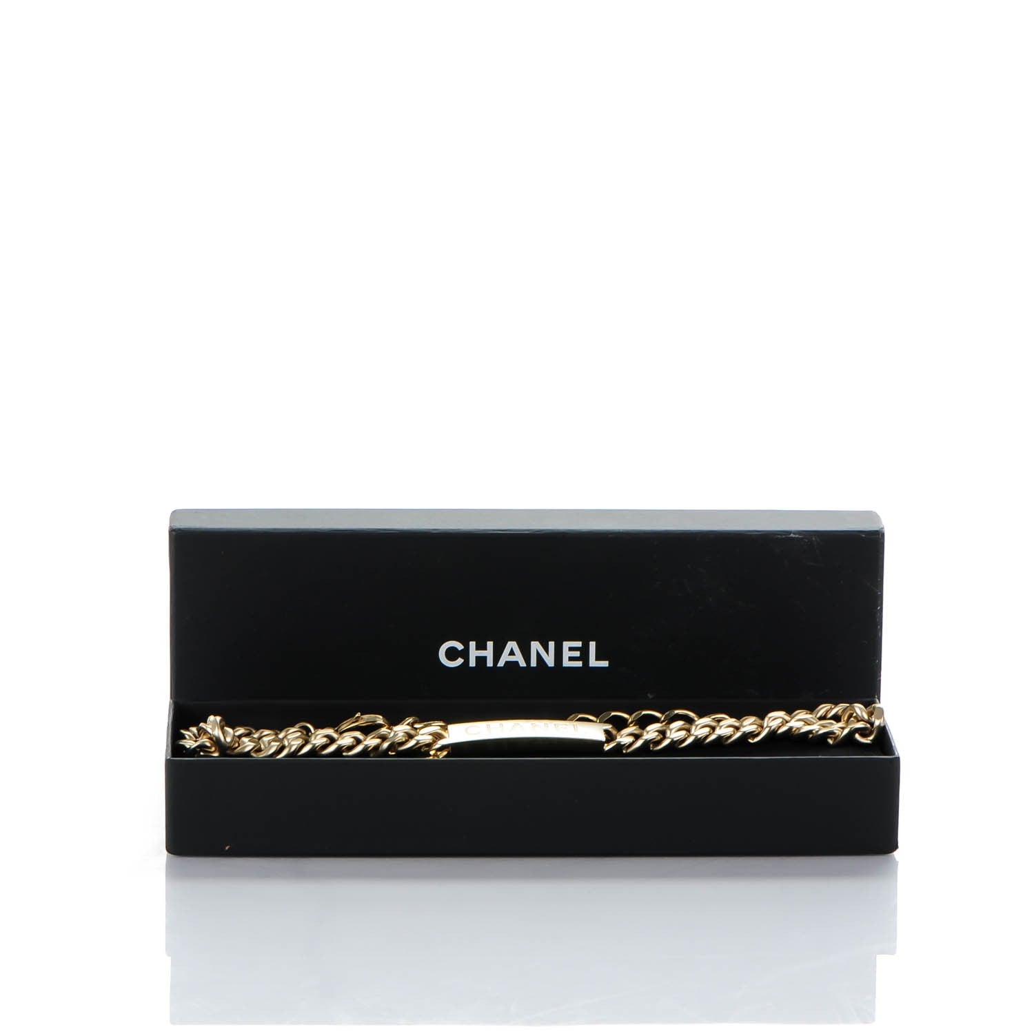 Chanel Oversized Chain Logo Necklace Gold 5 of 5