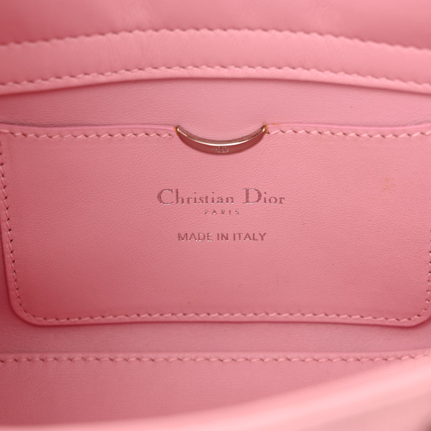 Christian Dior Lambskin Cannage Crystal Medium Lady D-Joy Light Pink 6 of 11
