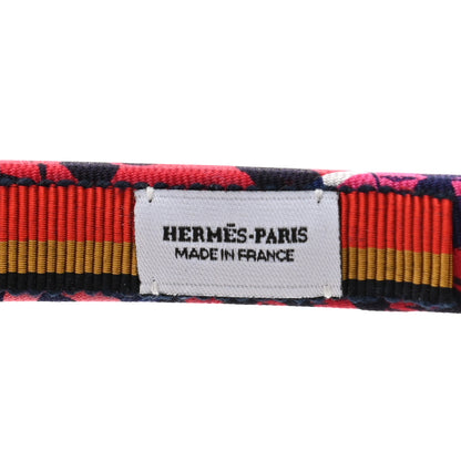 Hermes Silk Twill Jungle Love Rainbow Elsa Headband Rose 6 of 7