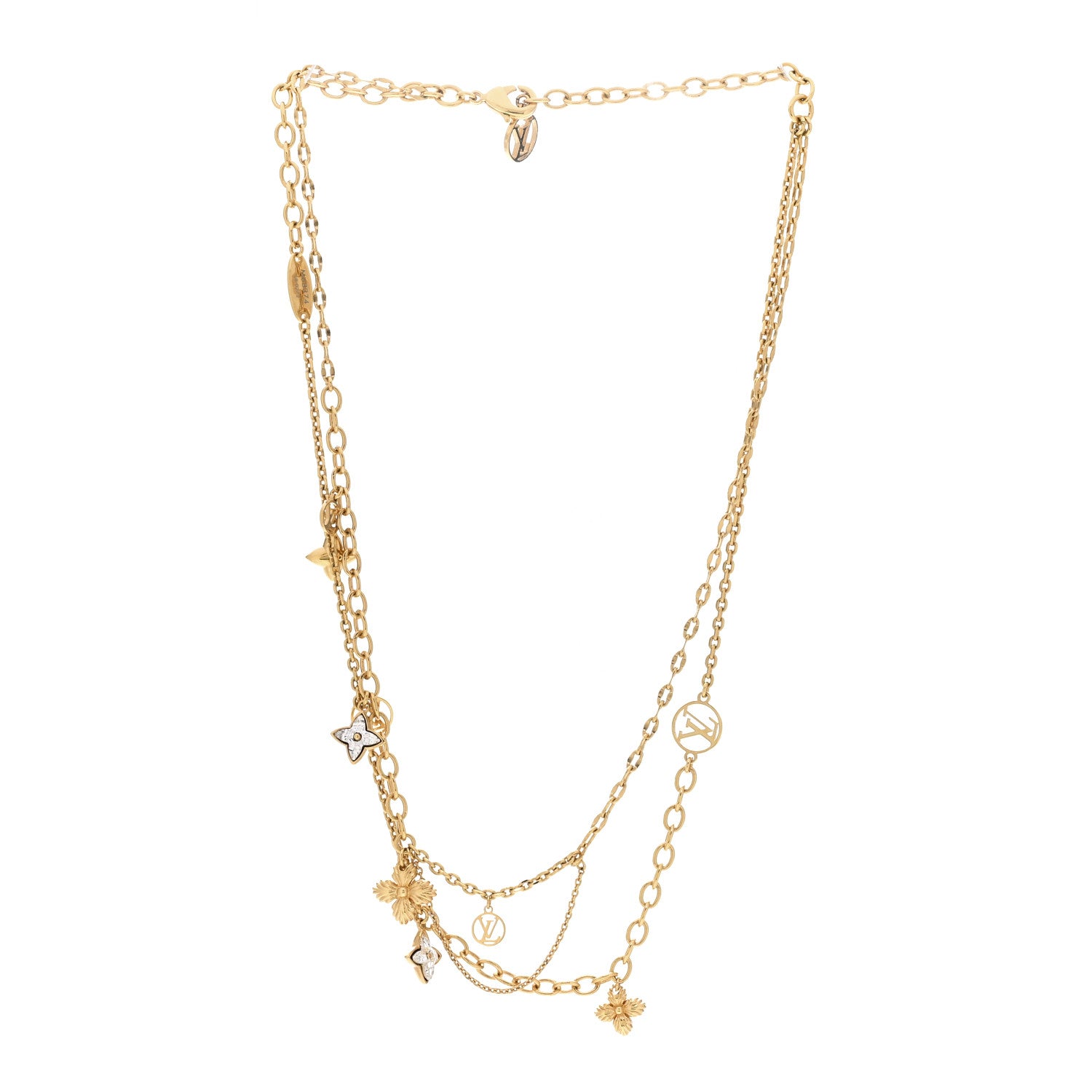 Louis Vuitton Metal Crystal Blooming Supple Necklace 2 of 4